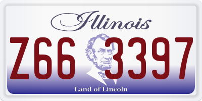 IL license plate Z663397