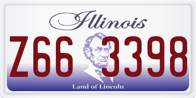 IL license plate Z663398