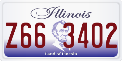 IL license plate Z663402