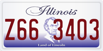 IL license plate Z663403