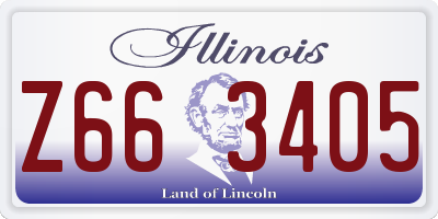 IL license plate Z663405