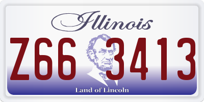 IL license plate Z663413