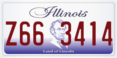 IL license plate Z663414