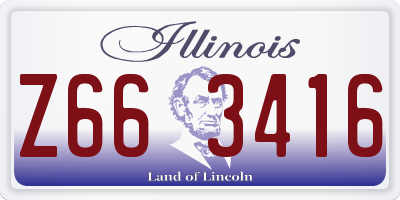 IL license plate Z663416