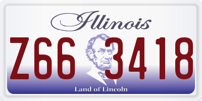 IL license plate Z663418