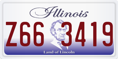 IL license plate Z663419