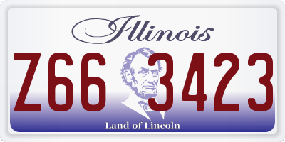 IL license plate Z663423
