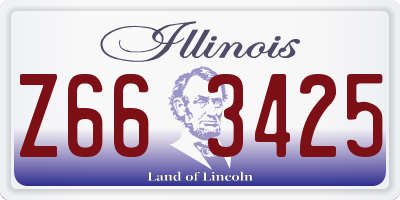 IL license plate Z663425