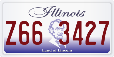 IL license plate Z663427