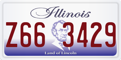 IL license plate Z663429