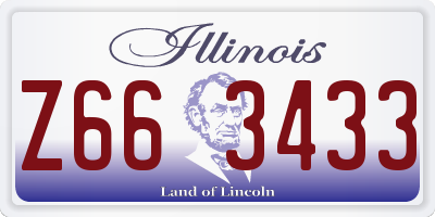 IL license plate Z663433