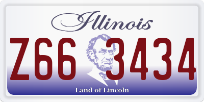 IL license plate Z663434