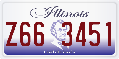 IL license plate Z663451