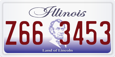 IL license plate Z663453