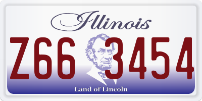 IL license plate Z663454