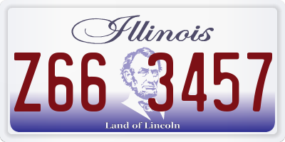 IL license plate Z663457