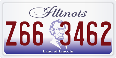 IL license plate Z663462