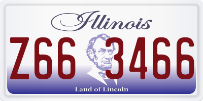 IL license plate Z663466