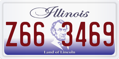 IL license plate Z663469