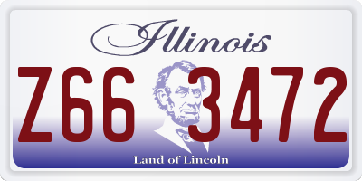 IL license plate Z663472