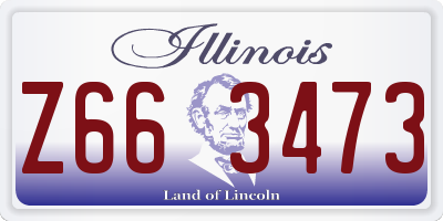 IL license plate Z663473