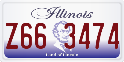 IL license plate Z663474