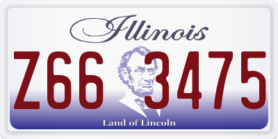 IL license plate Z663475