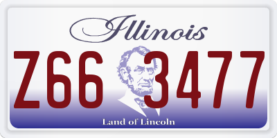 IL license plate Z663477