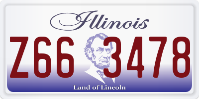 IL license plate Z663478