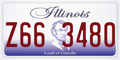 IL license plate Z663480