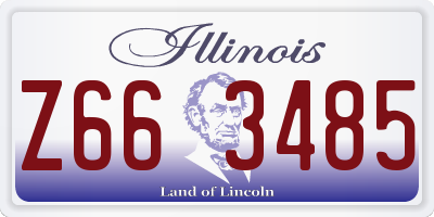 IL license plate Z663485