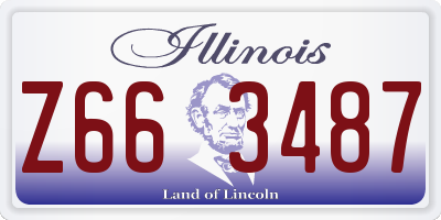 IL license plate Z663487