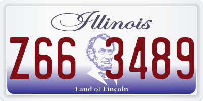 IL license plate Z663489