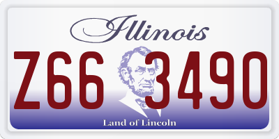IL license plate Z663490