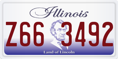 IL license plate Z663492