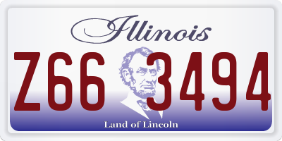 IL license plate Z663494