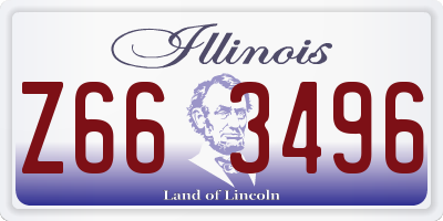 IL license plate Z663496