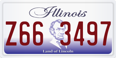 IL license plate Z663497