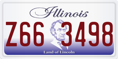 IL license plate Z663498
