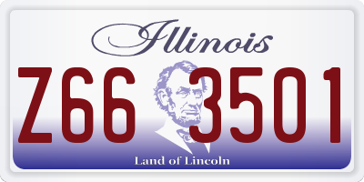 IL license plate Z663501