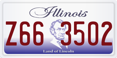 IL license plate Z663502