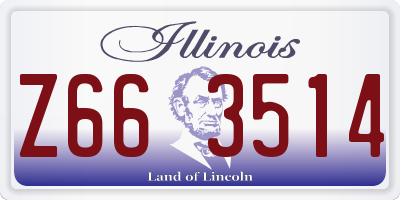 IL license plate Z663514