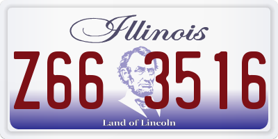 IL license plate Z663516