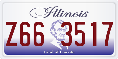 IL license plate Z663517