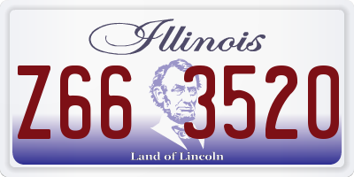 IL license plate Z663520