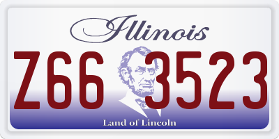IL license plate Z663523