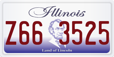 IL license plate Z663525