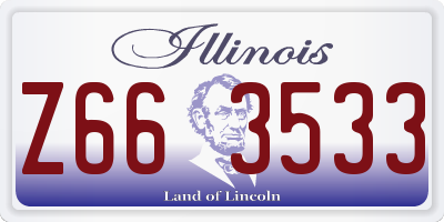 IL license plate Z663533