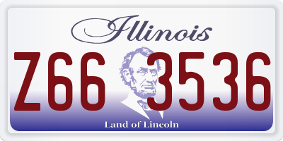 IL license plate Z663536