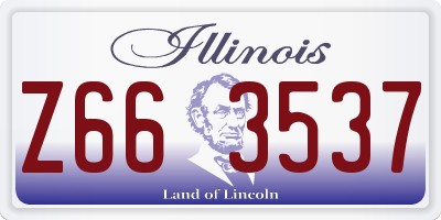 IL license plate Z663537